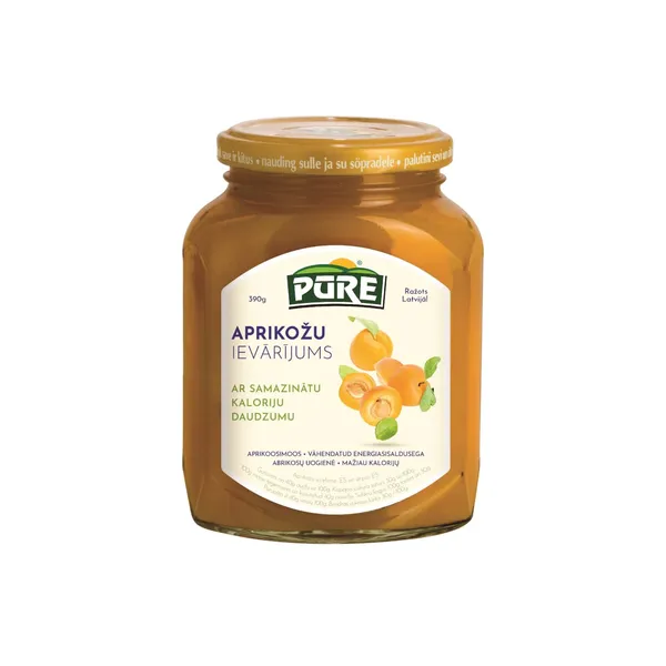 Ievārījums Pūre aprikožu, mazkaloriju 390g
