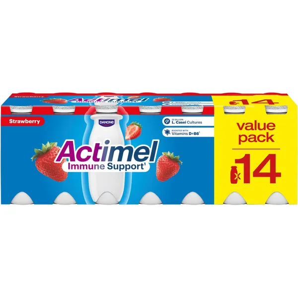 Jogurta dz. Actimel ar zemeņu garšu 14x100ml