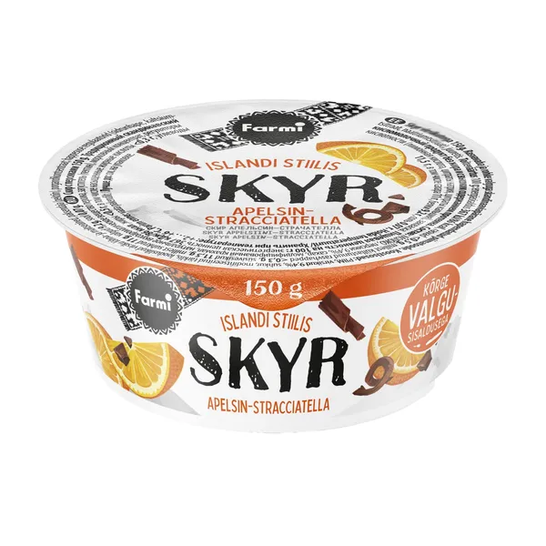 Jogurts Farmi Skyr Apelsīnu-Straciatella 150g
