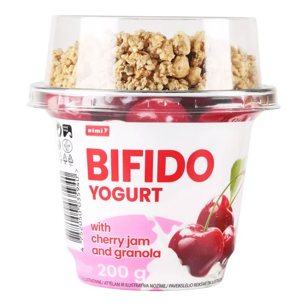 Jogurts Rimi ar ķiršu ievārījumu,granolu 200g