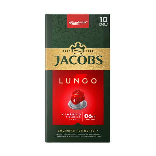 Kaf. kapsulas Jacobs Lungo Classico 10x5,2g