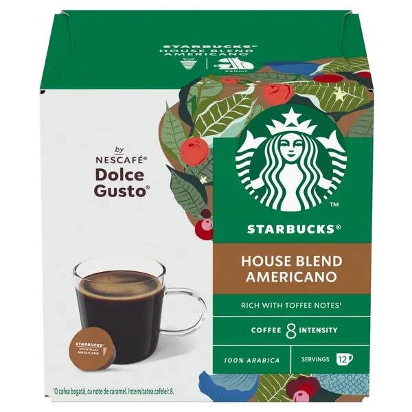 Kafijas kaps. Starbucks House Blend 12x8,5g