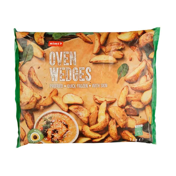 Kartupeļu daiv.ar mizu apceptas Rimi 1kg