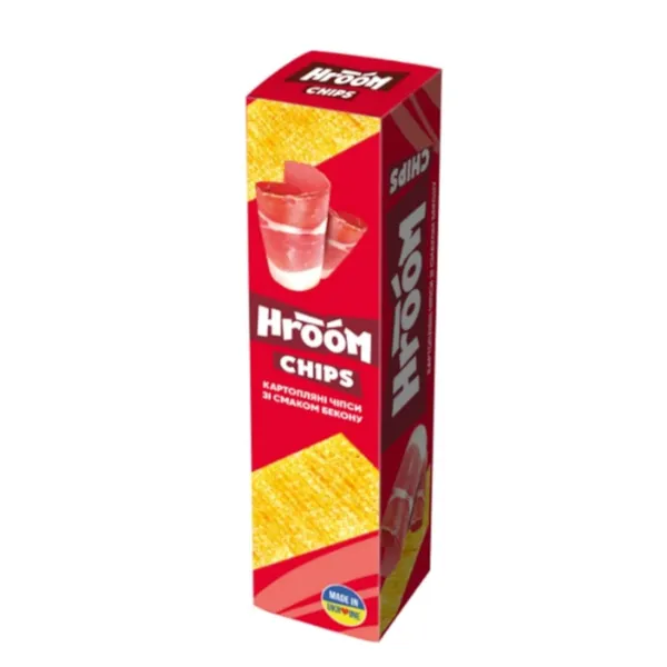 Kartupeļu plāksnes Hroom ar bekona garšu 50g