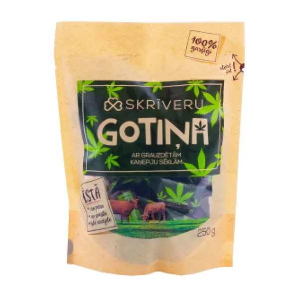 Konf. Skrīveru gotiņa ar kaņepju sēklām 250g