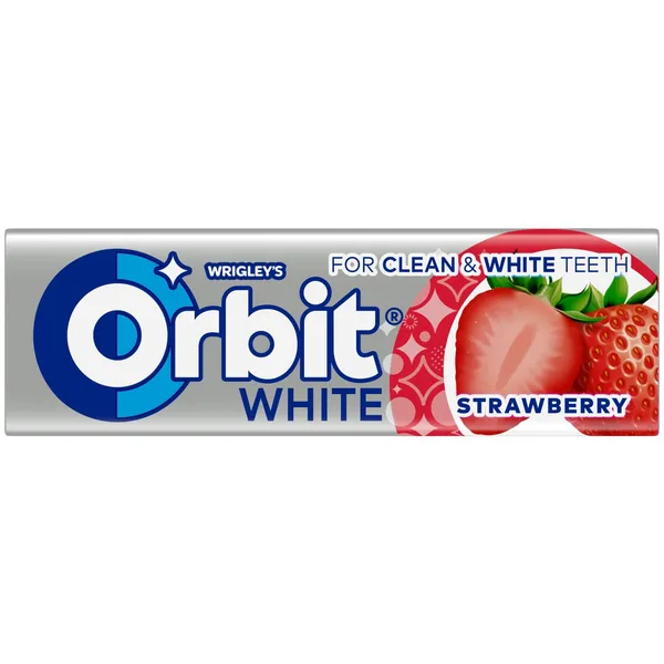 Košļājamā gumija Orbit White ar zemeņu g. 14g