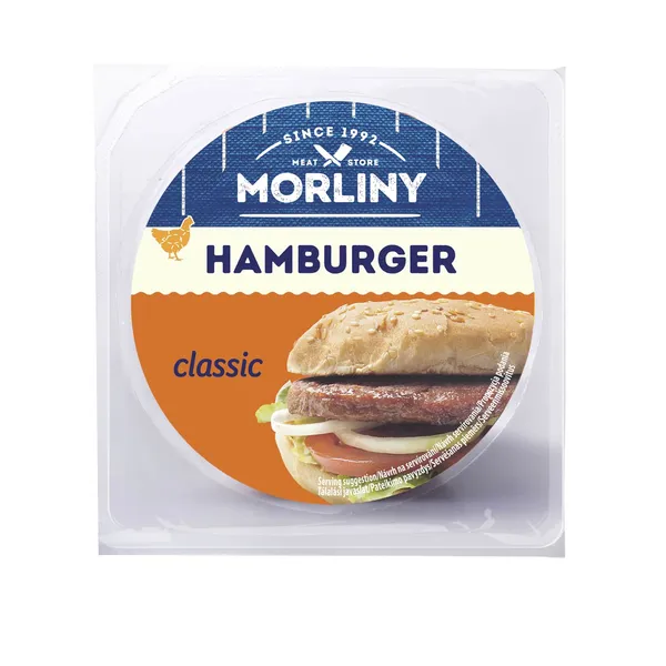 Kotletes hamburgeriem Morliny ceptas 250g