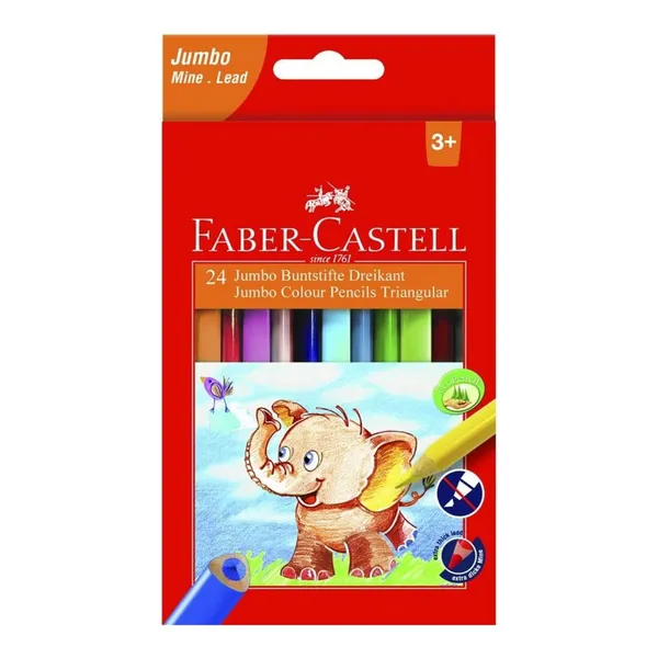 Krāsainie zīmuļi Faber-Castell 24krāsas