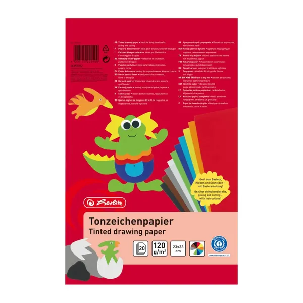 Krāsains papīrs Herlitz 23x33cm 20lp 10krāsas BS25