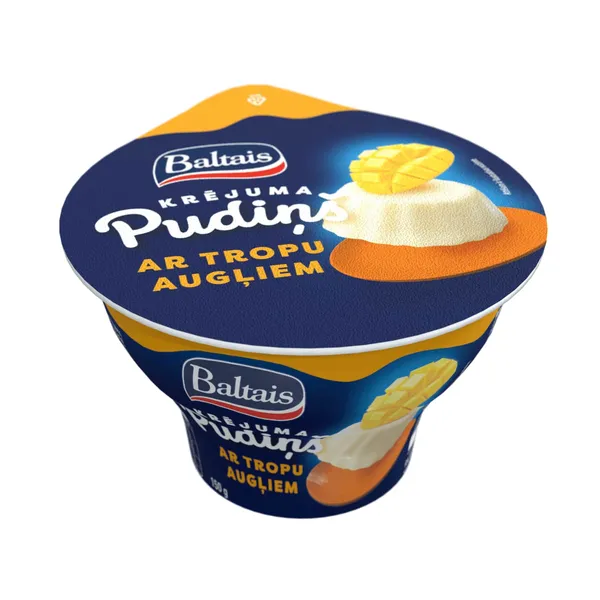 Krējuma pudiņš Baltais tropu augļu 150g