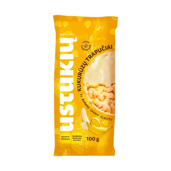 Kuk.galetes Ustukiu Malunas banānu g. gl. 90g