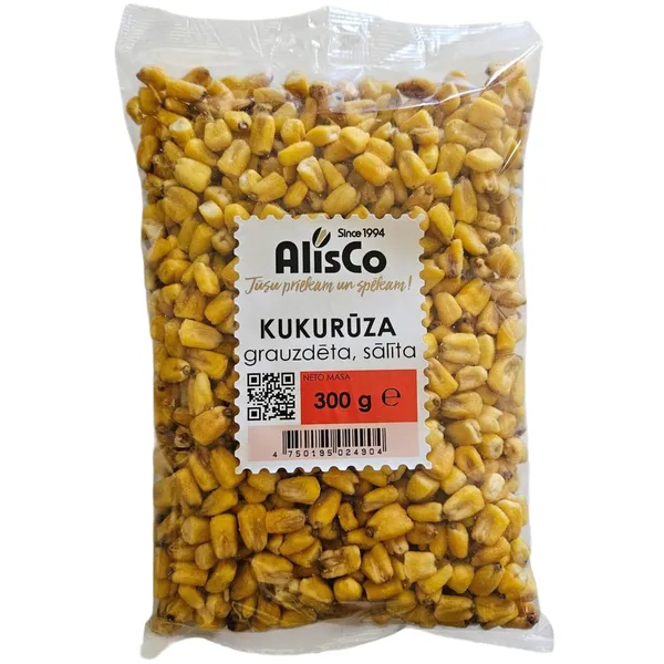 Kukurūza Alis Co grauzdēta, sālīta 300g