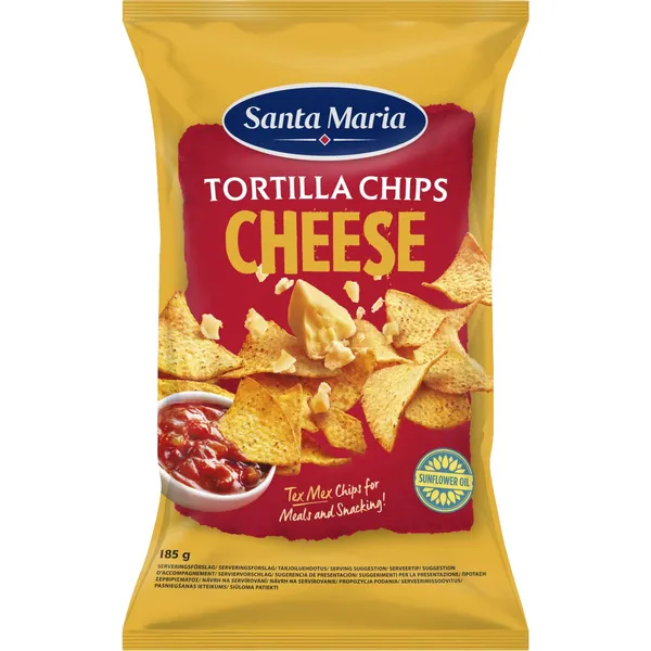 Kukurūzas čipsi Santa Maria ar sieru 185g
