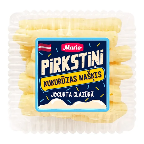 Kukurūzas našķis Pirkstiņi jogurta glaz. 120g