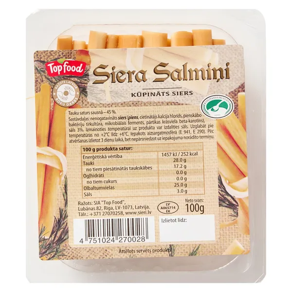 Kūpināts siers Siera Salmiņi 100g