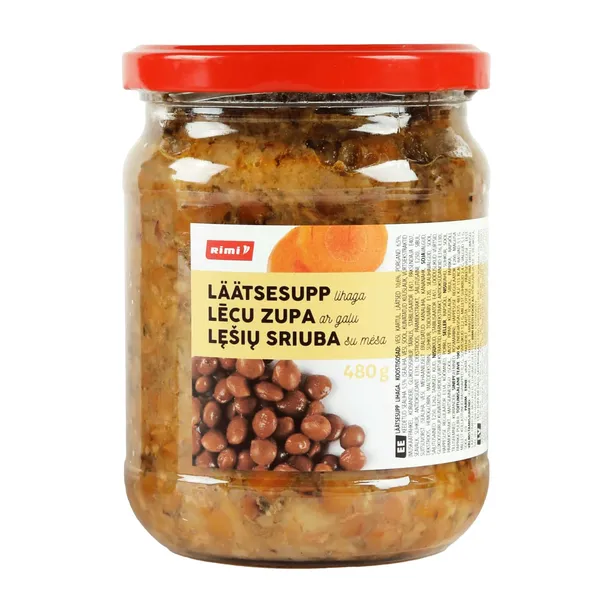 Lēcu zupa Rimi ar gaļu 480g