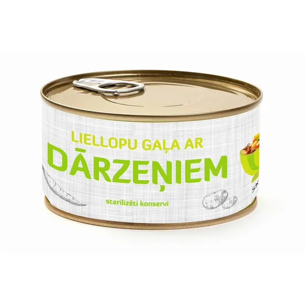 Liellopa gaļa ar dārzeņiem RGK konservi 325g