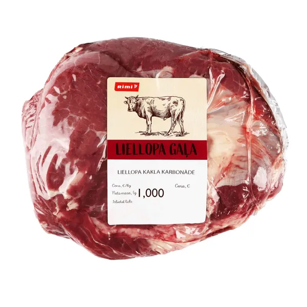 Liellopa kakla karbonāde Rimi kg