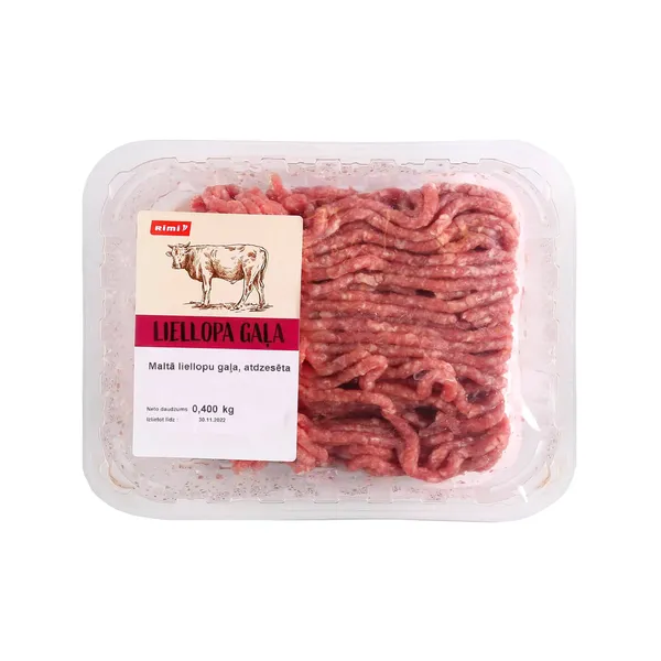 Liellopa maltā gaļa Rimi 400g