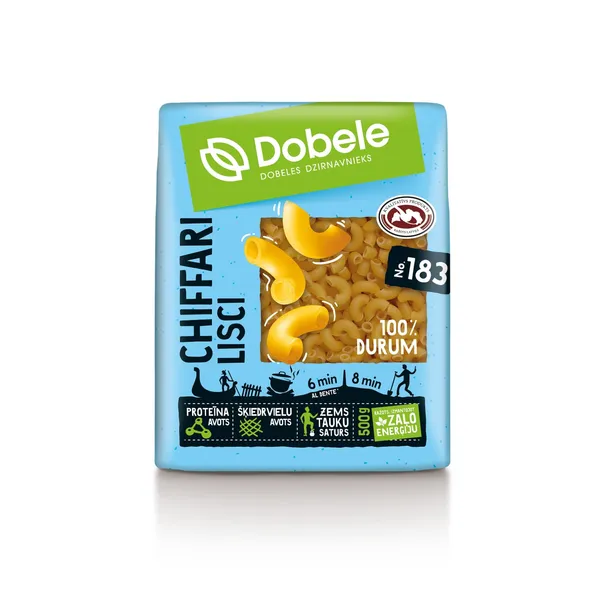 Makaroni Dobele Nr.183 Chiffari Lisci 500g