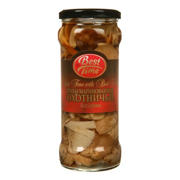 Marinētas sēnes Best Time Medību 580ml/350ml