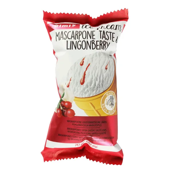 Maskarpones saldējums Rimi brūkleņu 70g/120ml