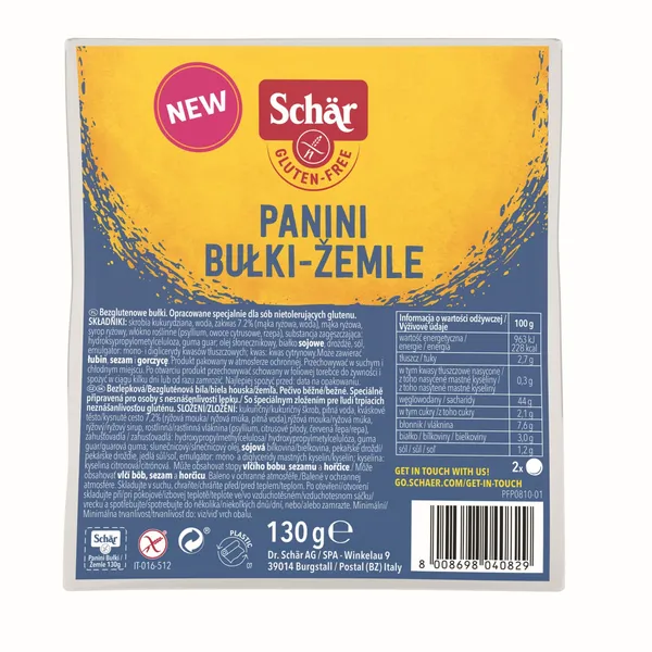 Panini maizītes Schar bez glutēna 130g