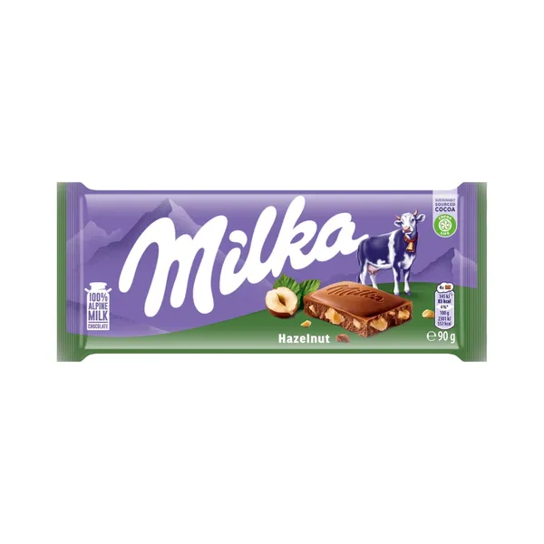 Piena šok. Milka ar sasmalc. lazdu riek. 90g