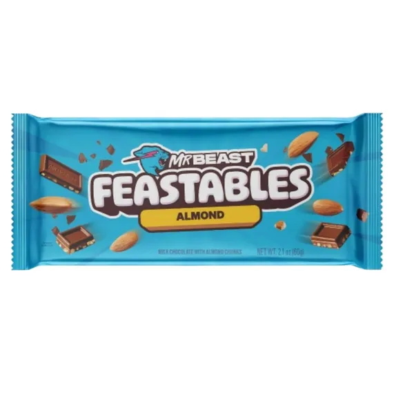 Piena šokolāde Feastables ar mandelēm 60g