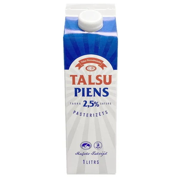 Piens Talsu piensaimnieks 2,5% 1l