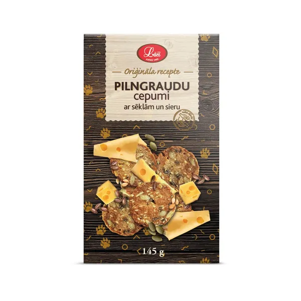 Pilngr. cepumi Lāči ar sēklām un sieru 145g
