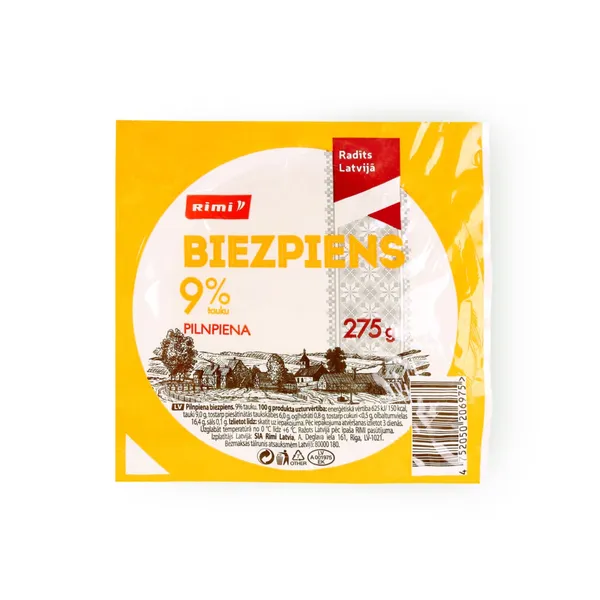 Pilnpiena biezpiens Rimi 9% 275g