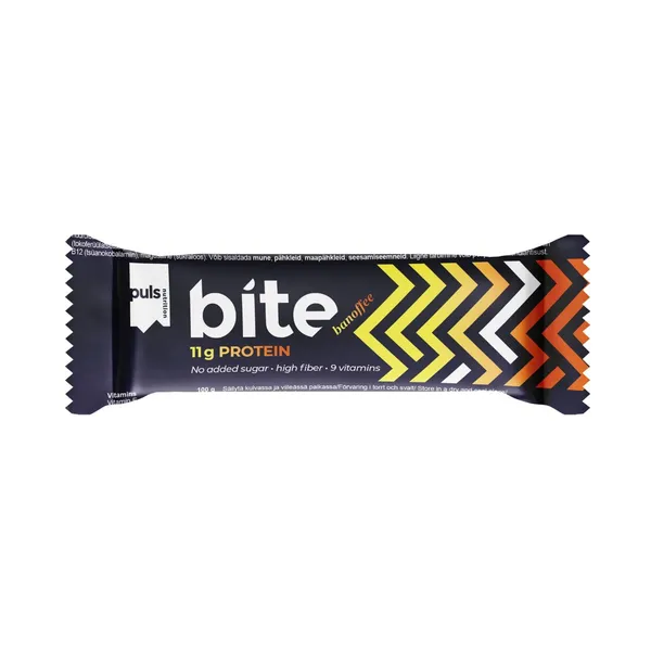 Prot. baton. Puls Bite Banoffee ar sald. 35g
