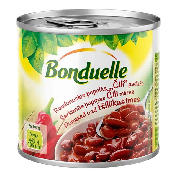 Pupiņas Bonduelle sarkanās čili mērcē 430g