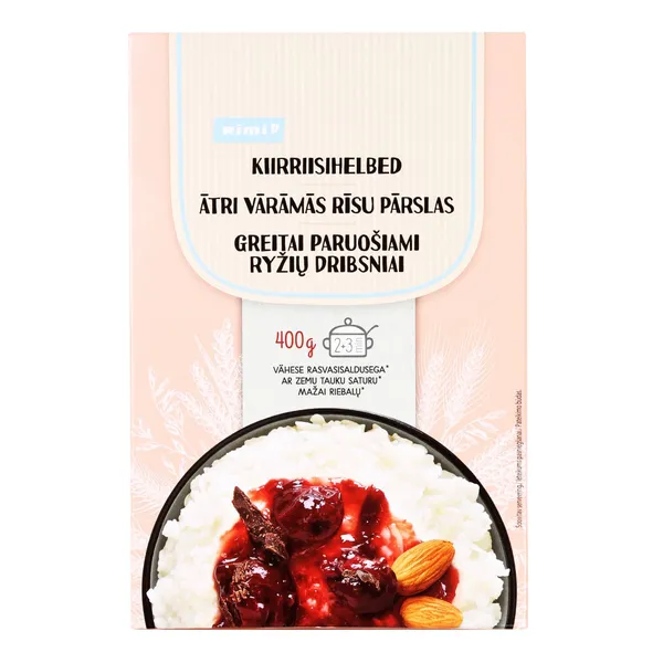 Rīsu pārslas Rimi ātri vārāmās 400g