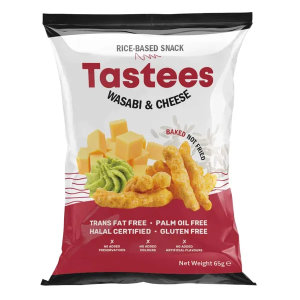 Rīsu uzkoda Tastees ar vasabi, siera g. 65g