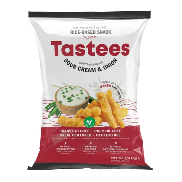 Rīsu uzkoda Tastees skābā kr., sīpolu g. 65g