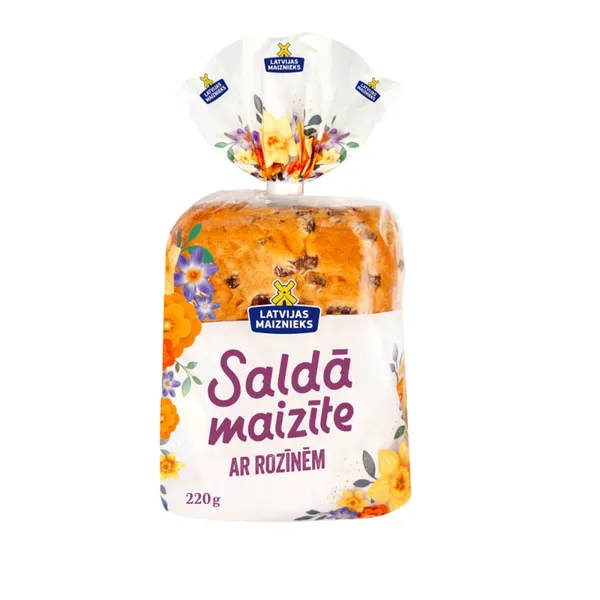 Saldā maiz. Latvijas Maiznieks ar rozīn. 220g