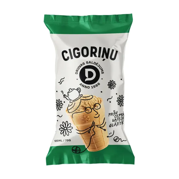 Saldējums Druvas cigoriņu 120ml/70g