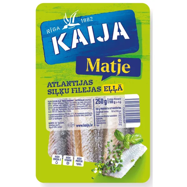 Siļķes filejas Matje eļļā 250g/188g