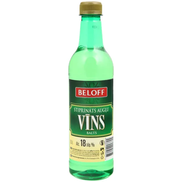 Stipr. augļu v. Beloff balts 18% 0,5l