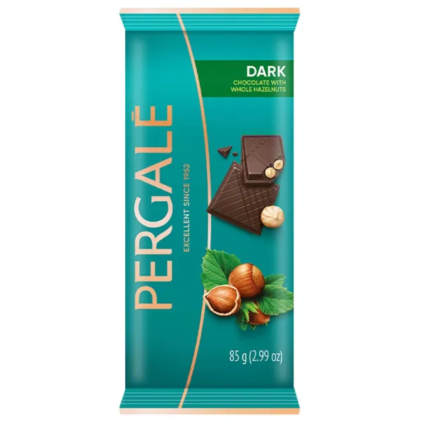 Tumšā šokolāde Pergale ar lazdu riekstiem 85g