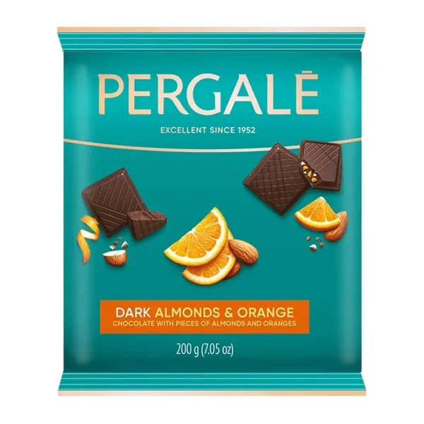 Tumšā šok.Pergale ar mandel.apels. 200g