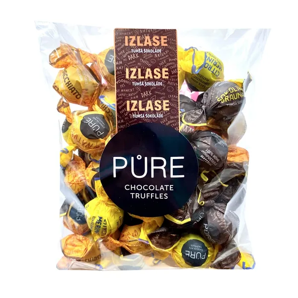 Tumšās šokolādes trifeles Pure Chocolate Izlase 500g