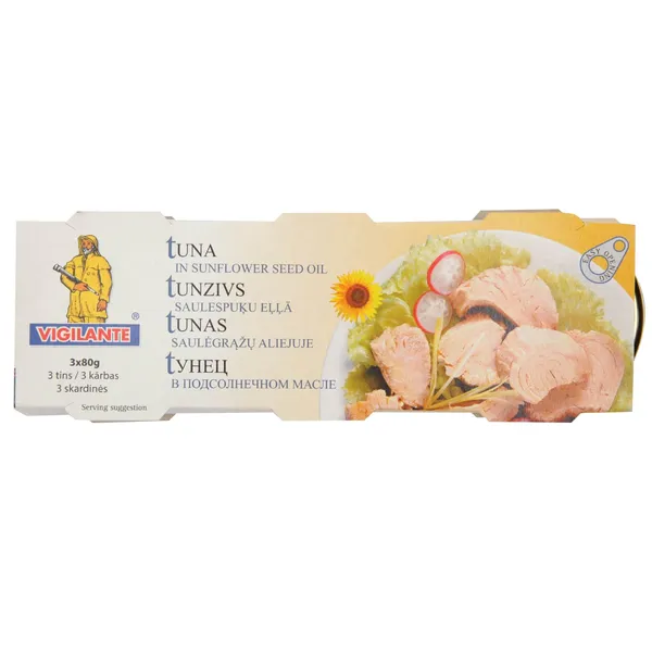 Tuncis Vigilante saul. eļļā 3x80g/3x52g