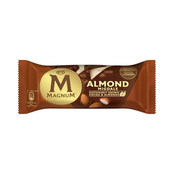 Vaniļas sald.s Magnum ar mandelēm 120ml/86g