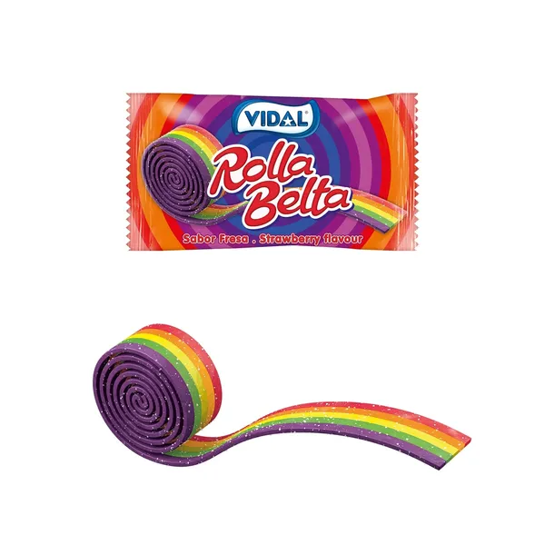 Želejas konf. Vidal Rainbow Rolla Belta 19g