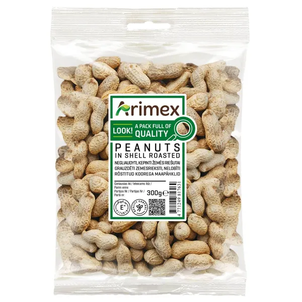 Zemesrieksti grauzdēti Arimex nelobīti 300g