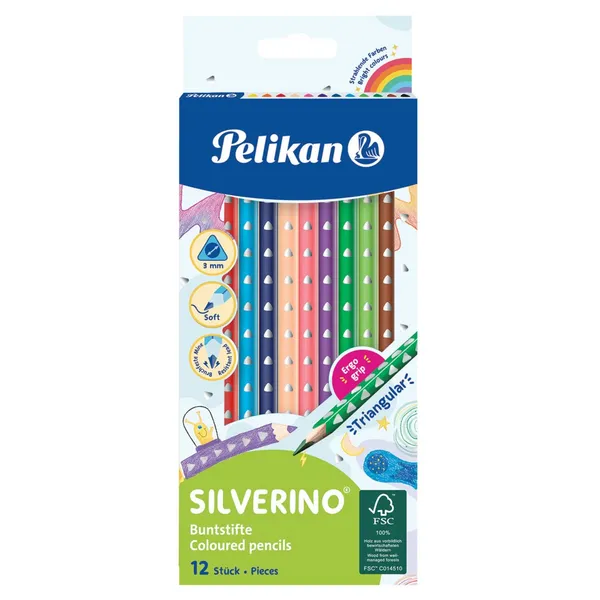 Zīmuļi Pelikan plāni trīsstūra 12kr