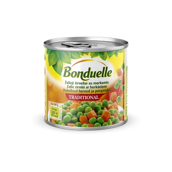 Zirņīši ar burkāniem Bonduelle 425ml/240g